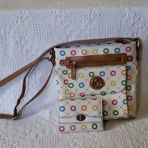 Crossbody purse with matching wallet